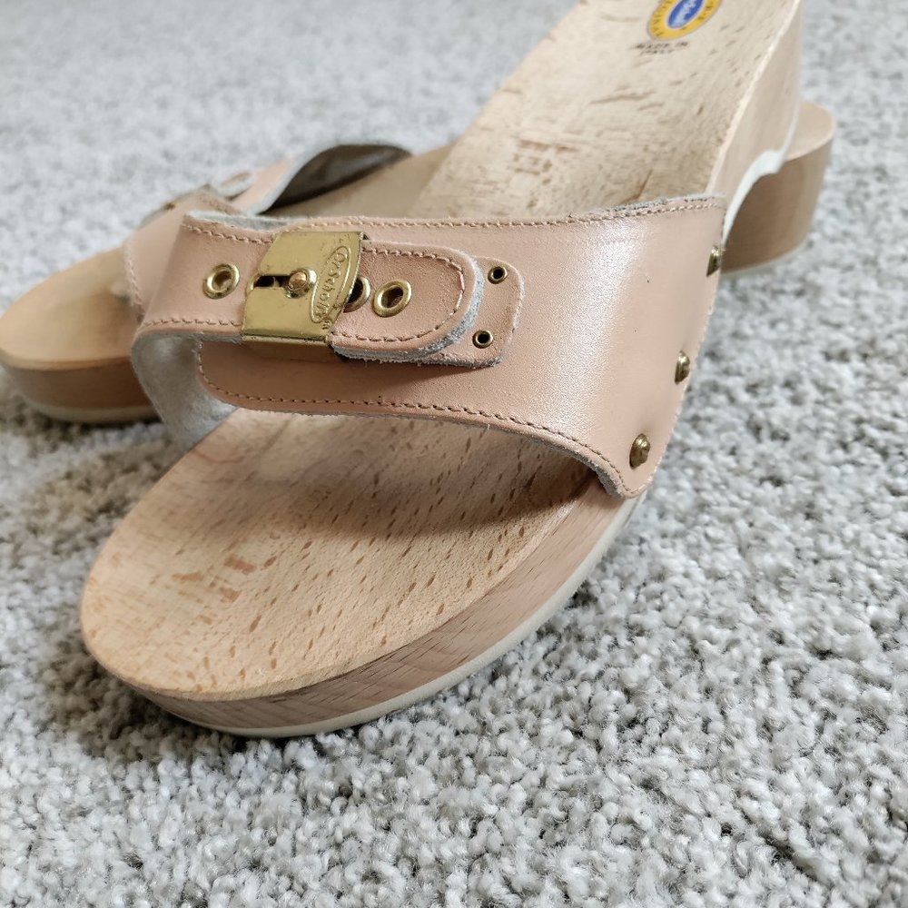 Dr Scholl's wooden sandals Women's size 9